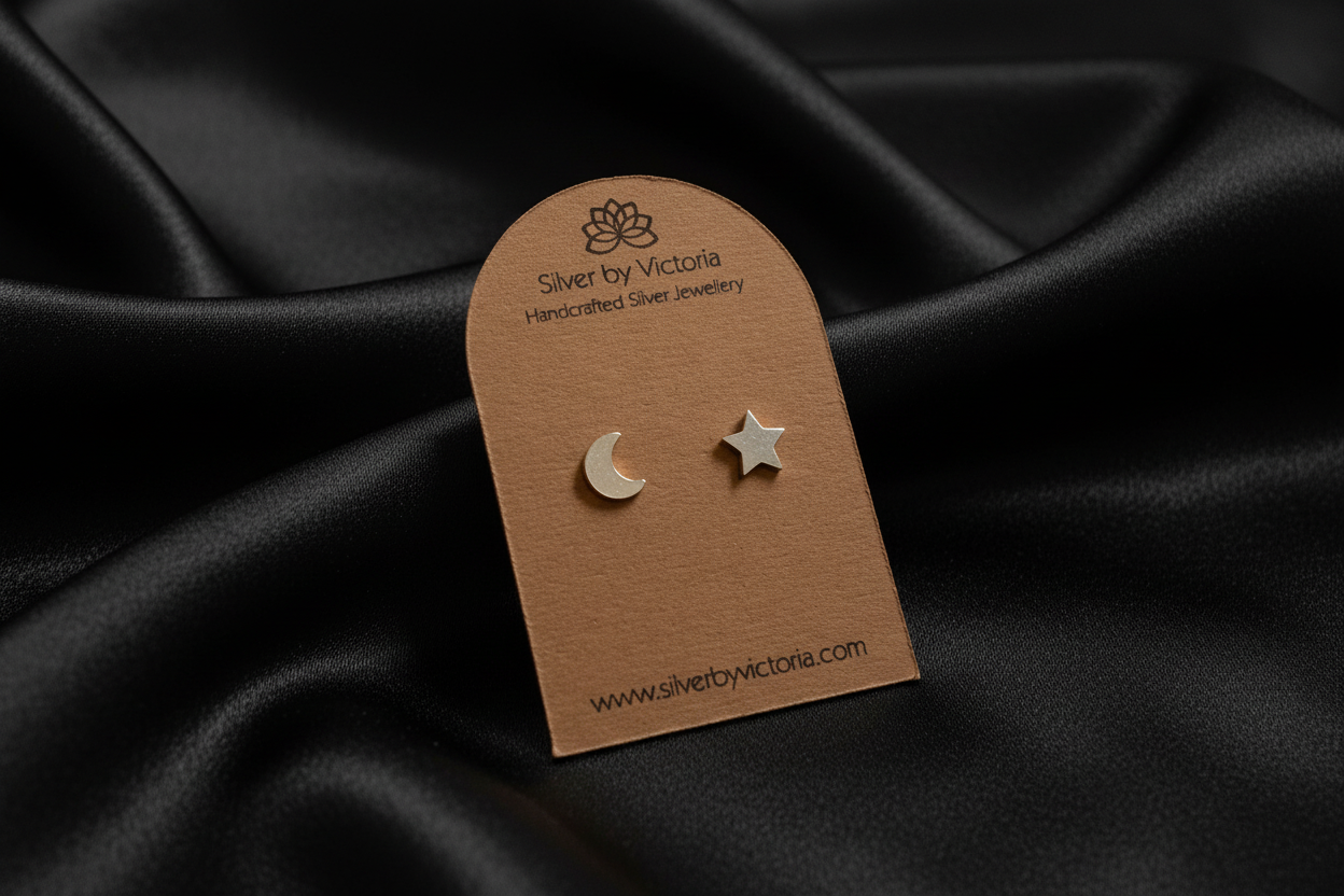 Moon & Star Stud Earrings