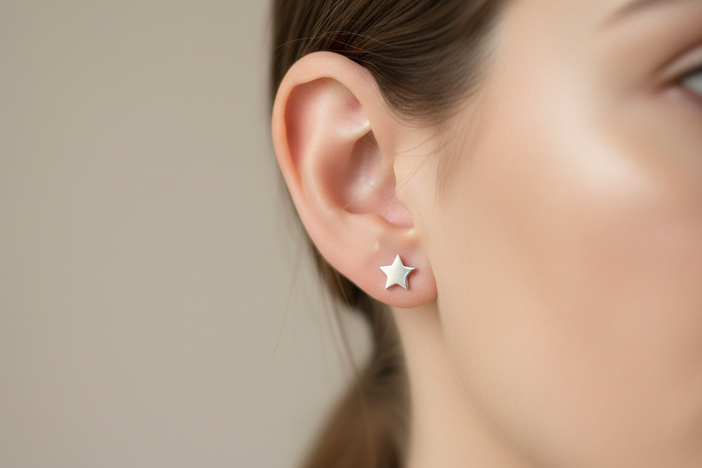 Moon & Star Stud Earrings