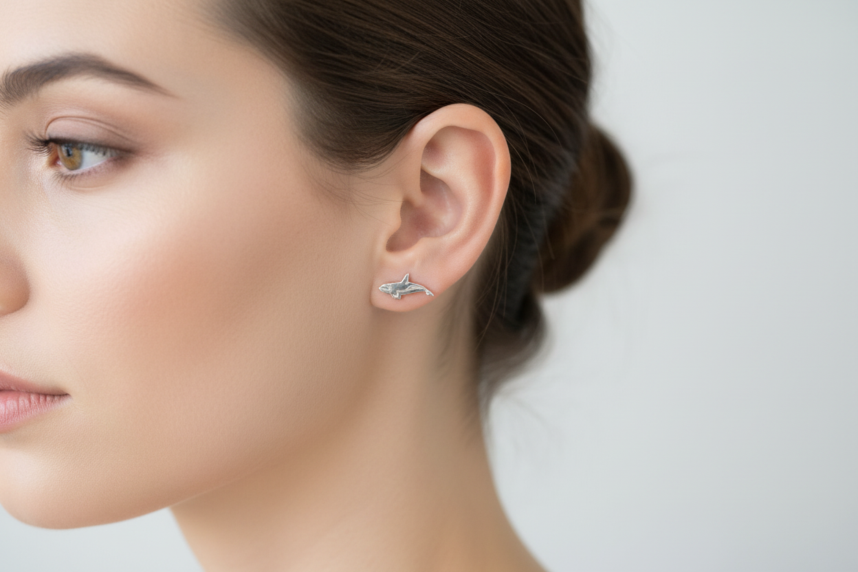 Orca Whale Stud Earrings