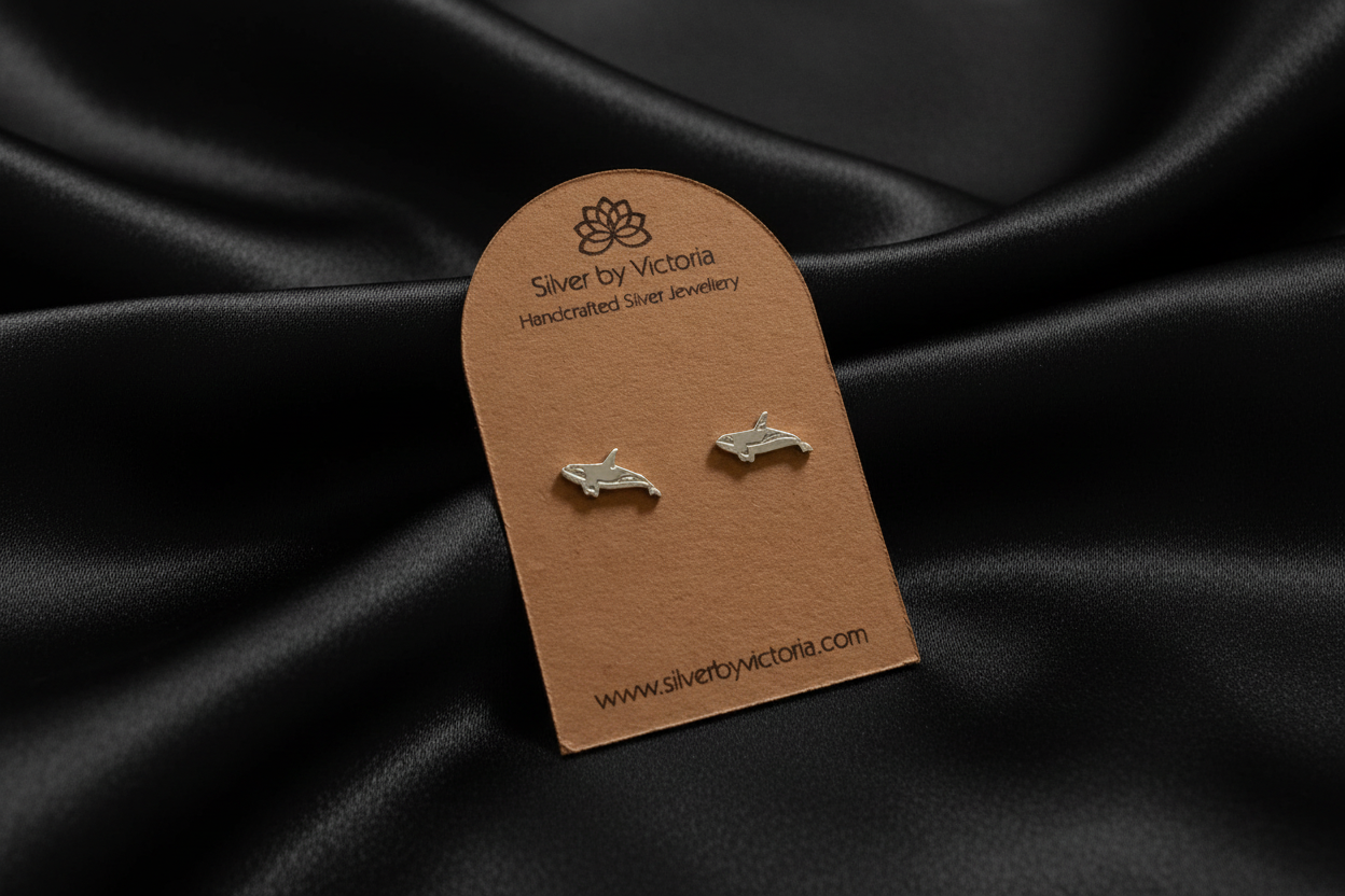 Orca Whale Stud Earrings