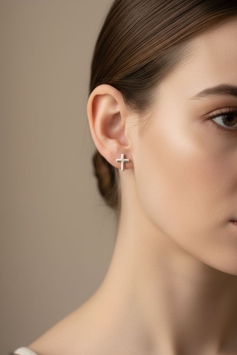 Cross Stud Earrings