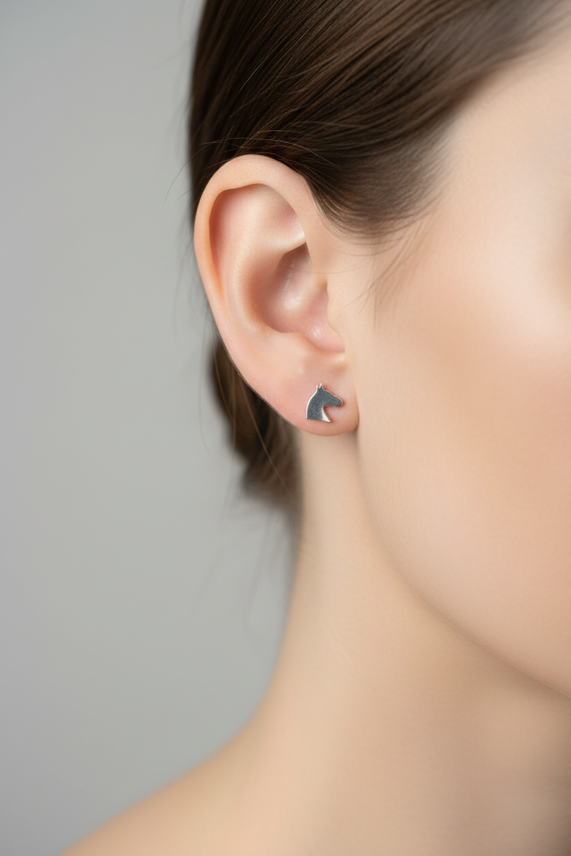 Horse Head Stud Earrings