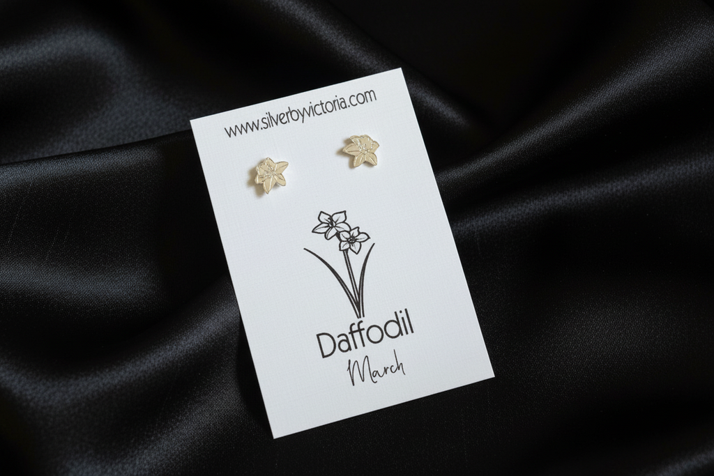 March Birth Flower Stud Earrings - Daffodil Stud Earrings