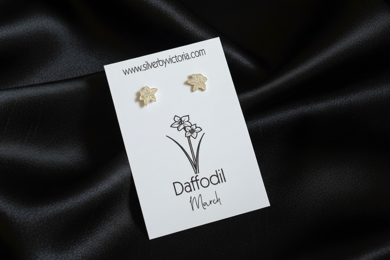 March Birth Flower Stud Earrings - Daffodil Stud Earrings