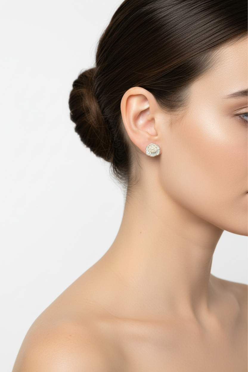January Birth Flower Stud Earrings - Carnation Stud Earrings