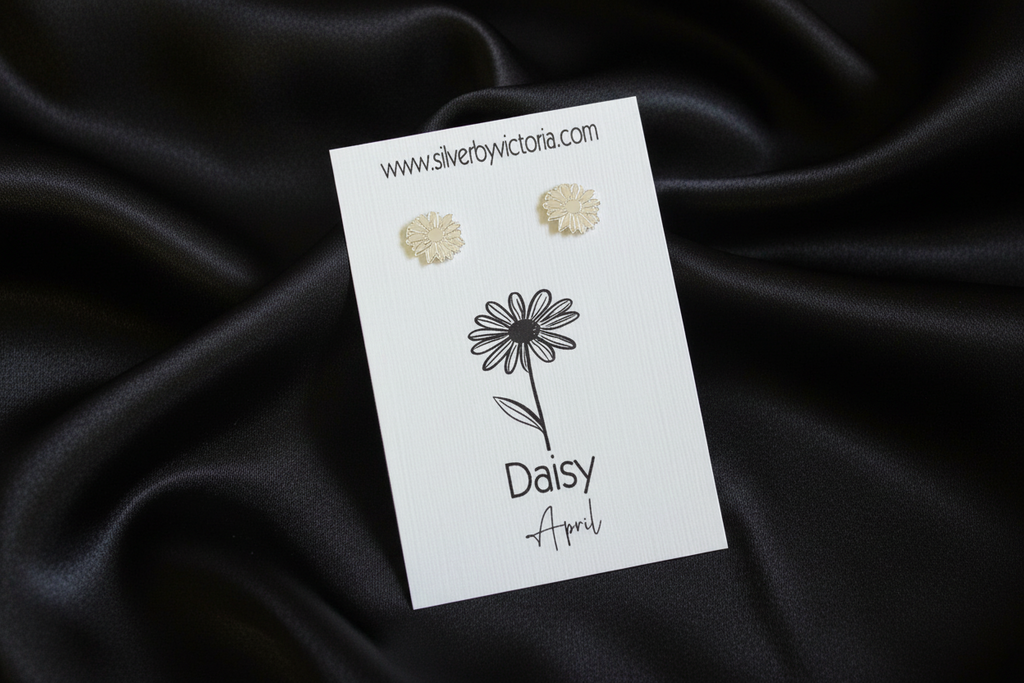 April Birth Flower Stud Earrings - Daisy Stud Earrings