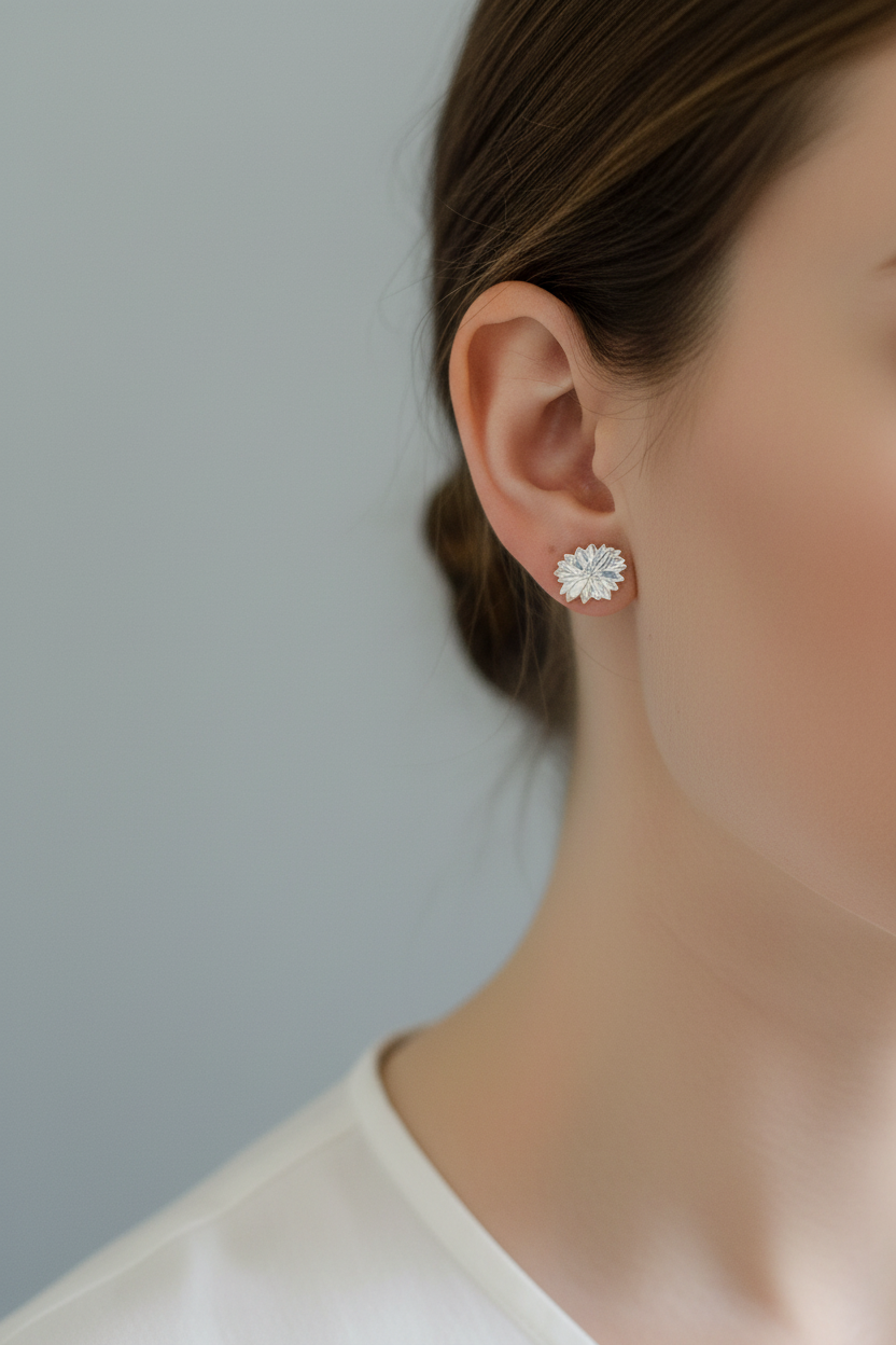September Birth Flower Stud Earrings - Aster Stud Earrings
