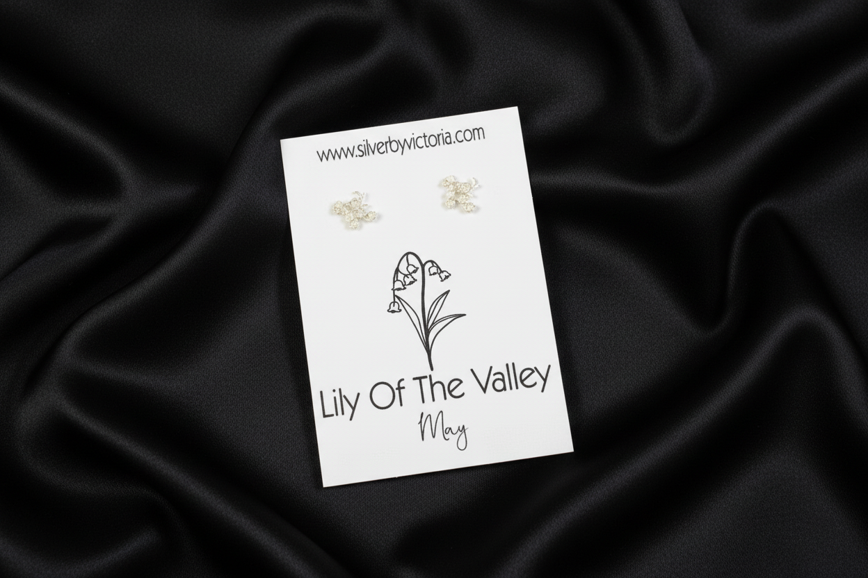 May Birth Flower Stud Earrings - Lily Of The Valley Stud Earrings