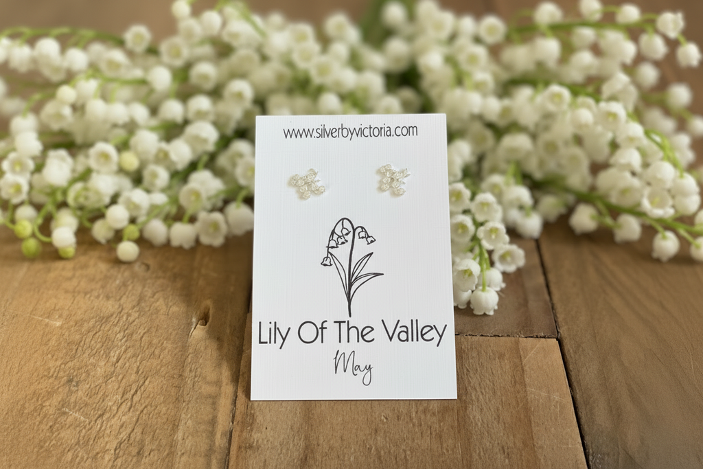 May Birth Flower Stud Earrings - Lily Of The Valley Stud Earrings