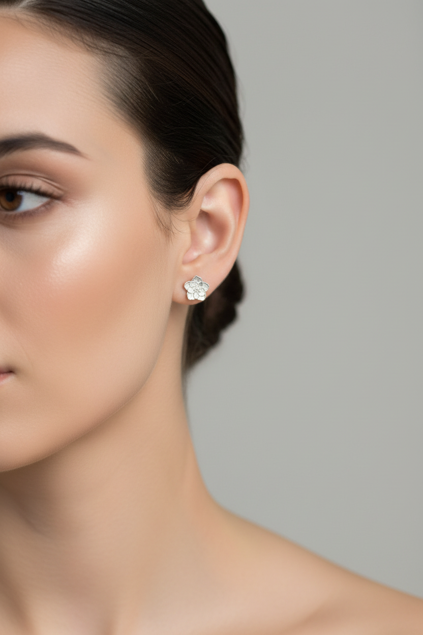 July Birth Flower Stud Earrings - Larkspur Stud Earrings