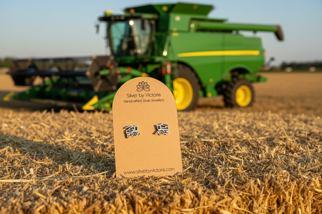 Combine Harvester Stud Earrings