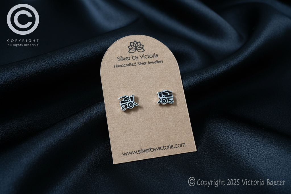 Combine Harvester Stud Earrings