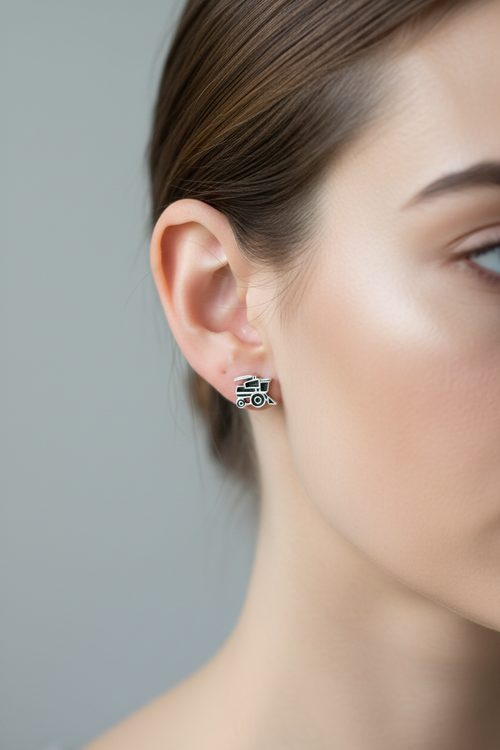 Combine Harvester Stud Earrings