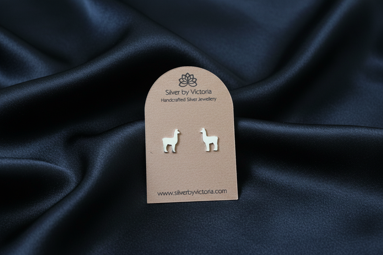 Llama Stud Earrings