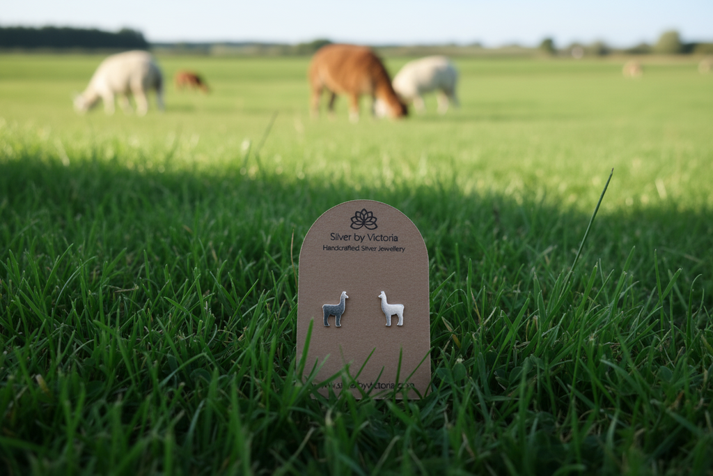 Llama Stud Earrings