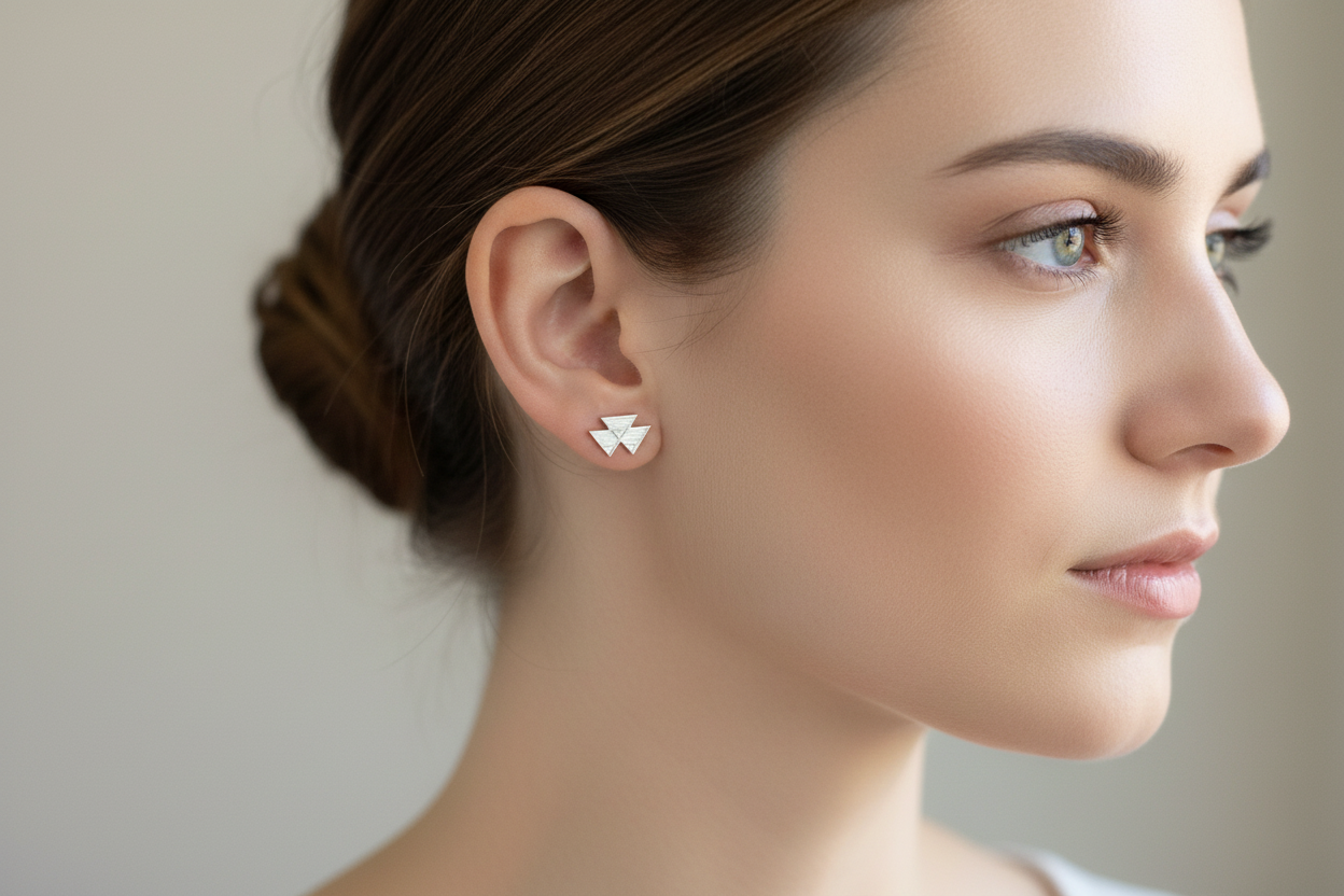 Massey Ferguson Tractor Inspired Stud Earrings