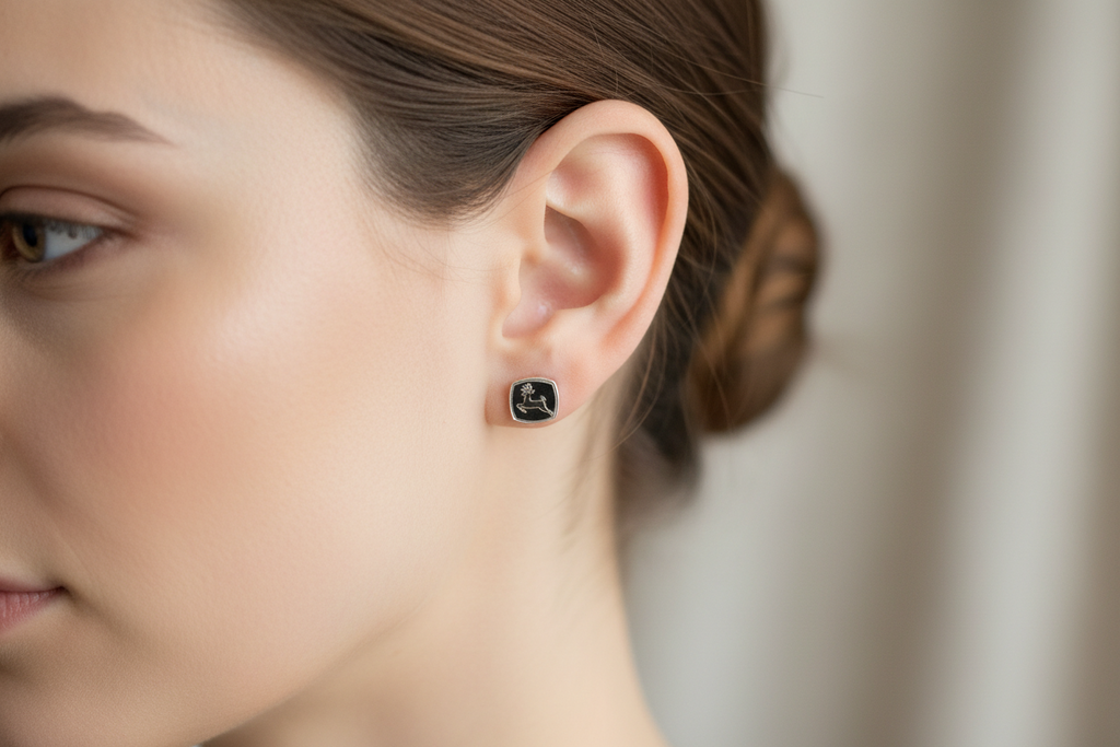 John Deere Tractor Inspired Stud Earrings