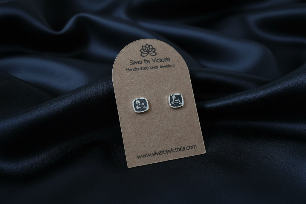 John Deere Tractor Inspired Stud Earrings