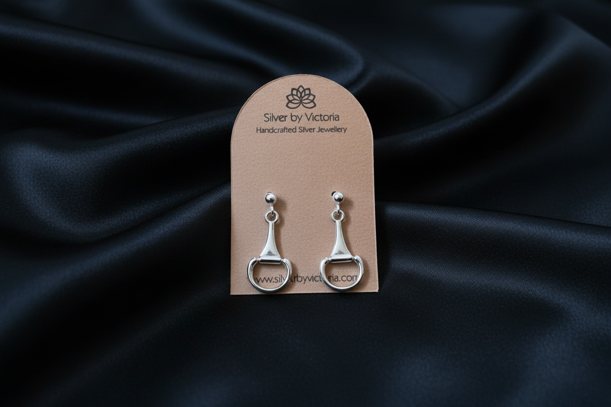 Snaffle Bit Half Stud Earrings
