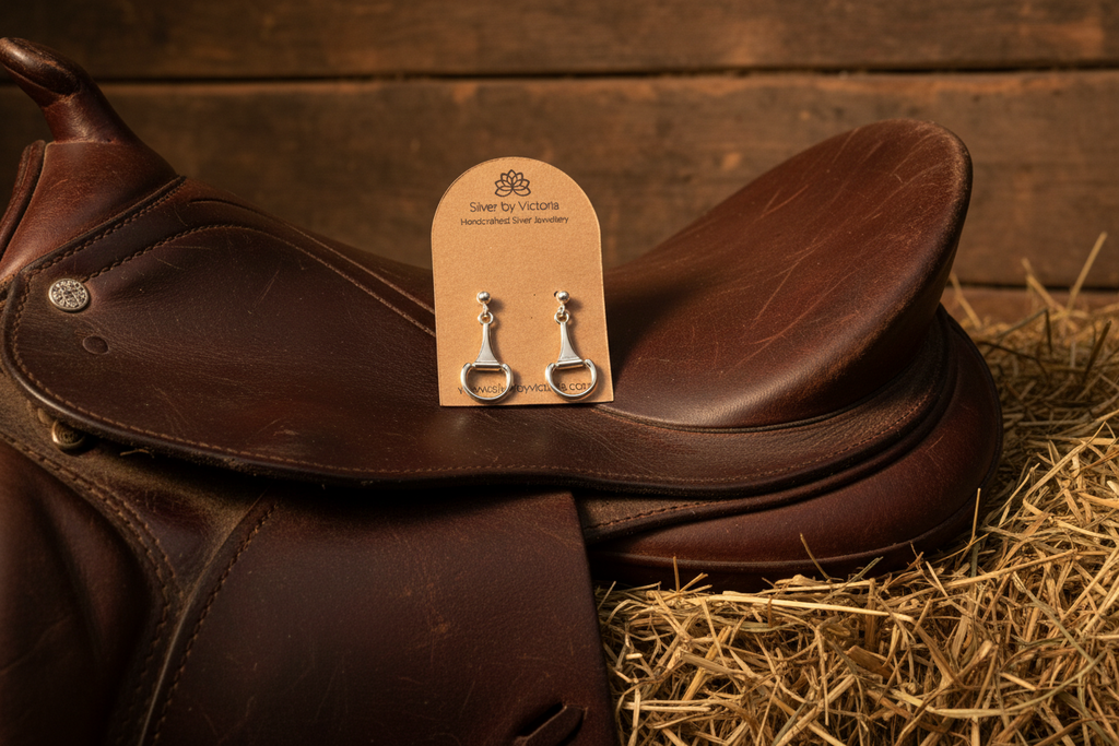 Snaffle Bit Half Stud Earrings