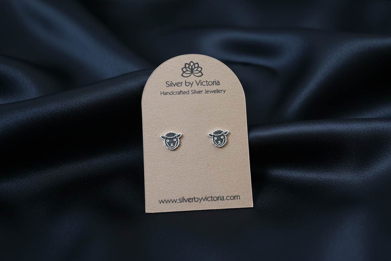 Sheep Head Stud Earrings