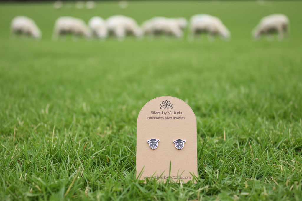 Sheep Head Stud Earrings