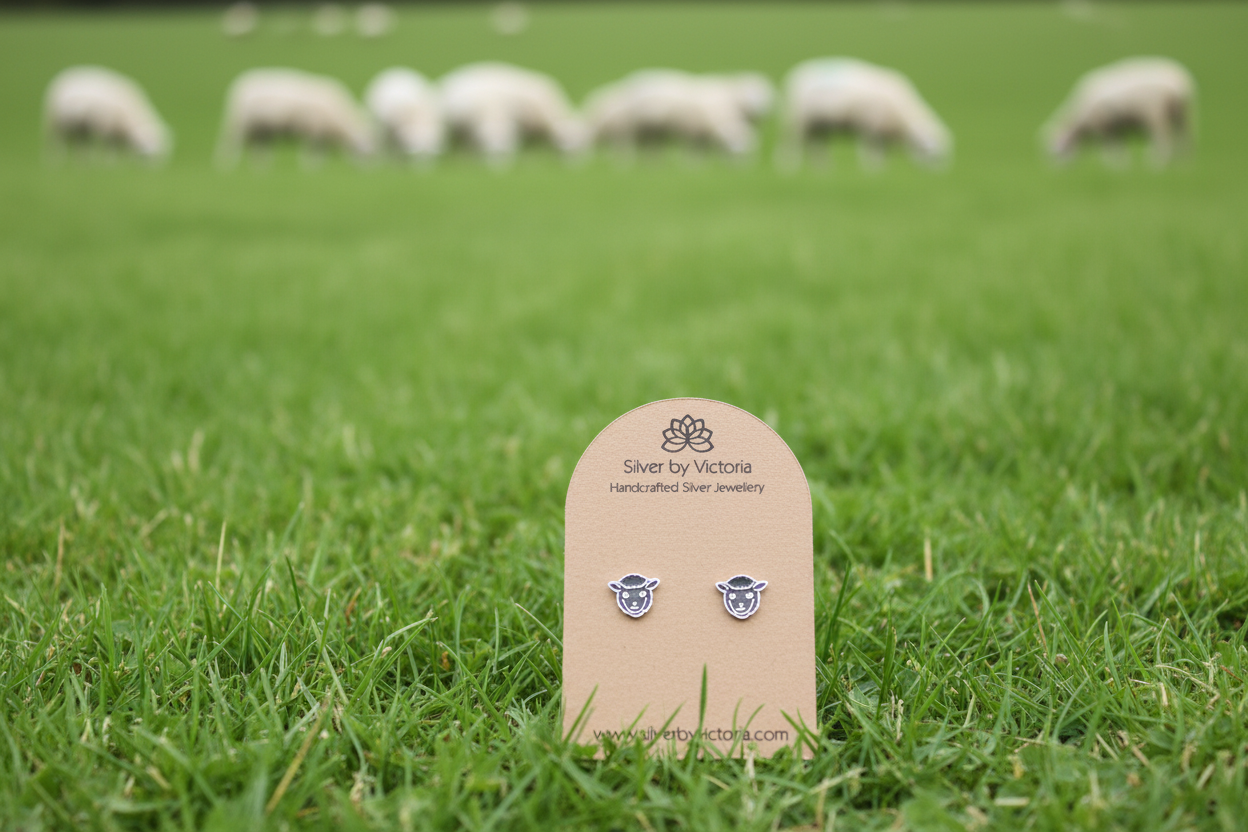 Sheep Head Stud Earrings