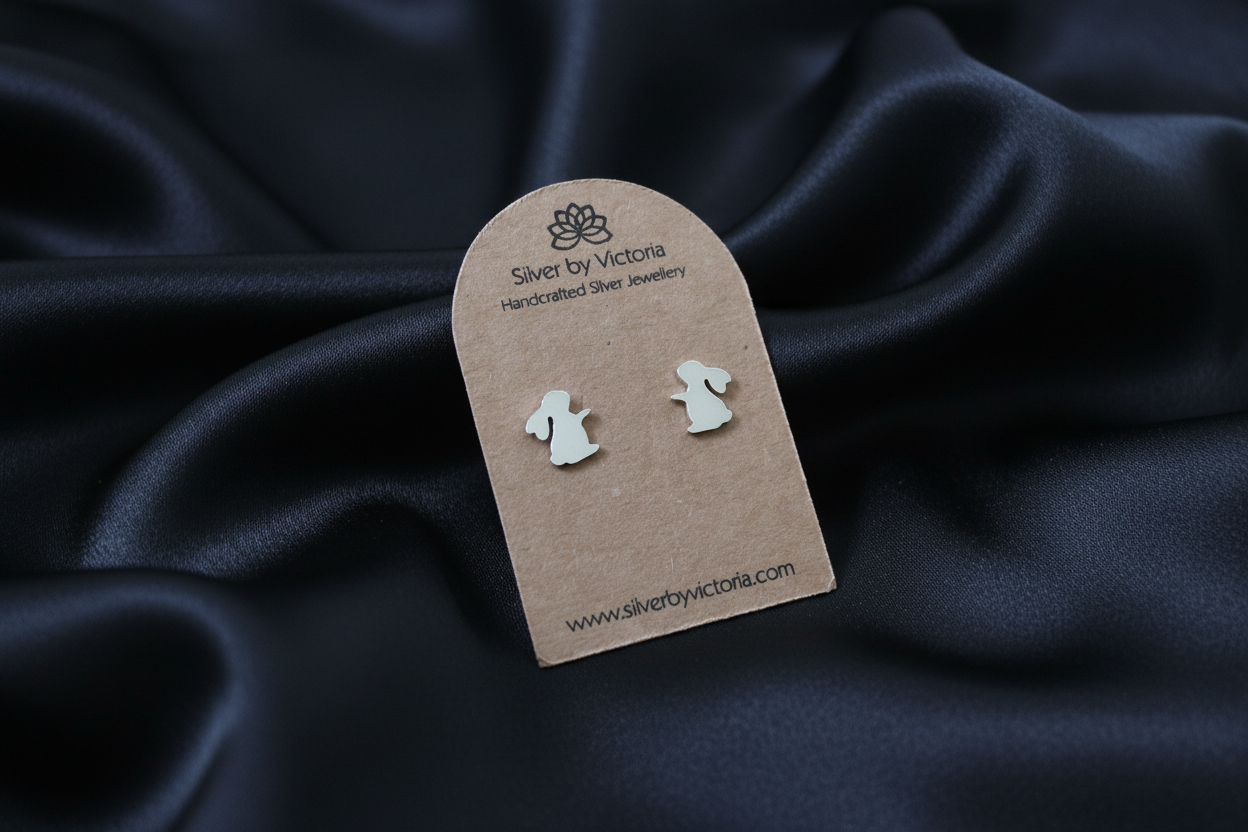 Rabbit Sitting Stud Earrings