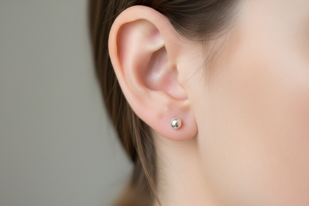Silver Ball Stud Earrings