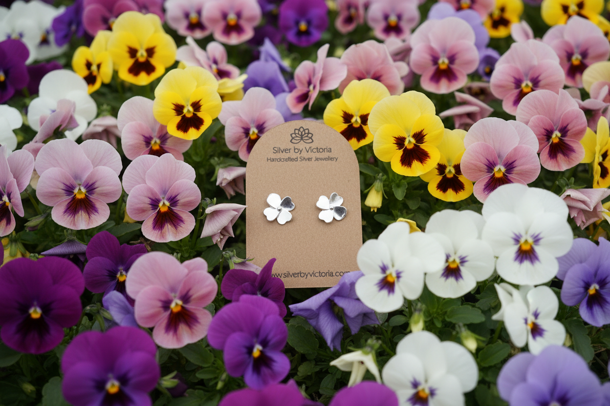 Pansy Stud Earrings
