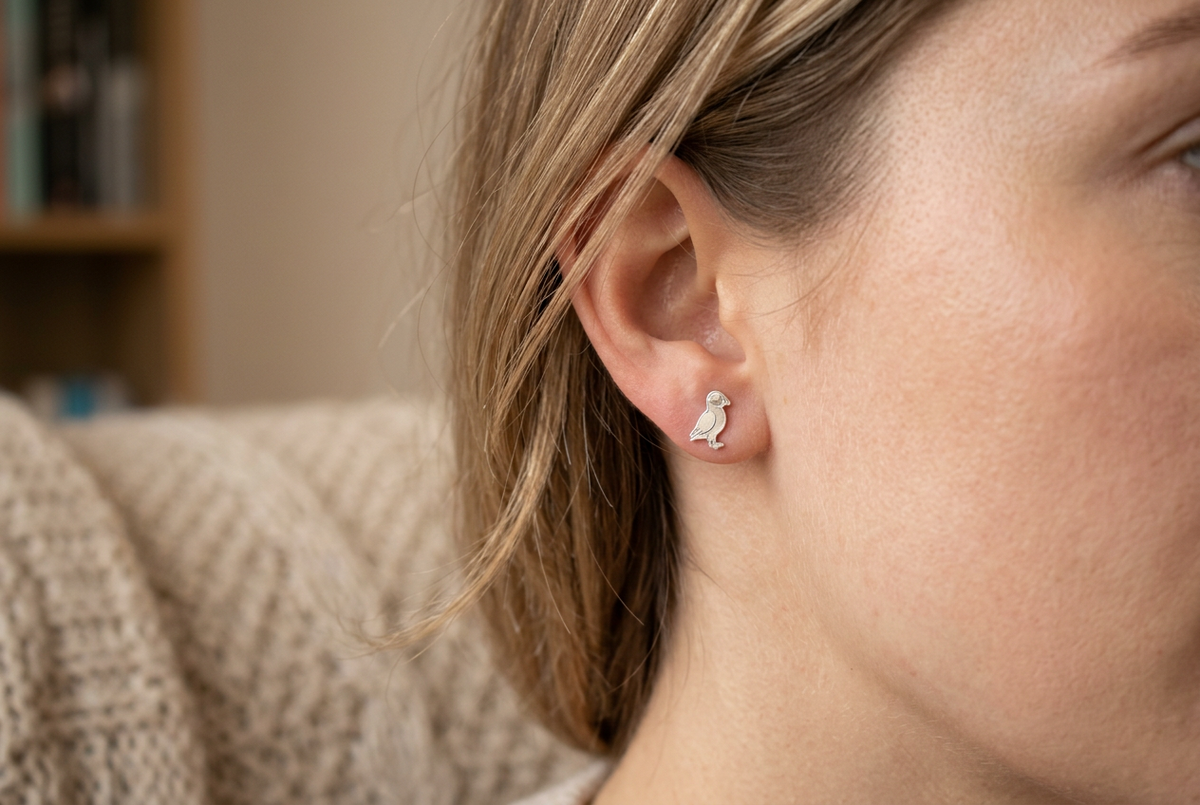 Puffin Stud Earrings