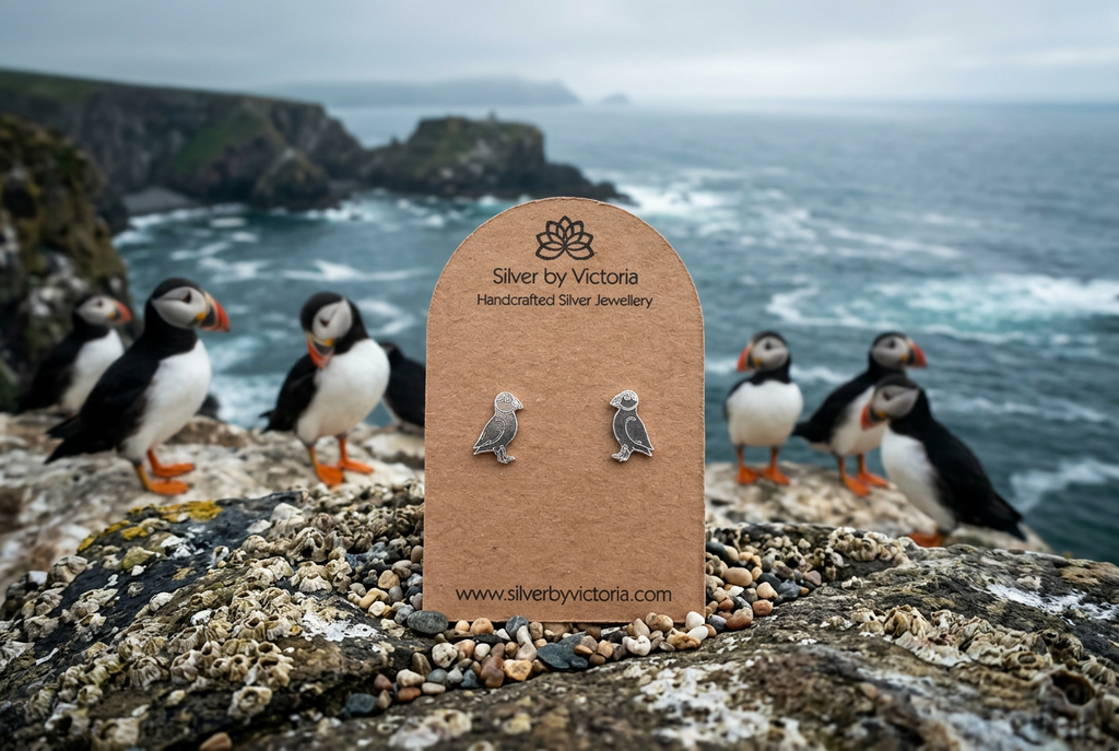 Puffin Stud Earrings