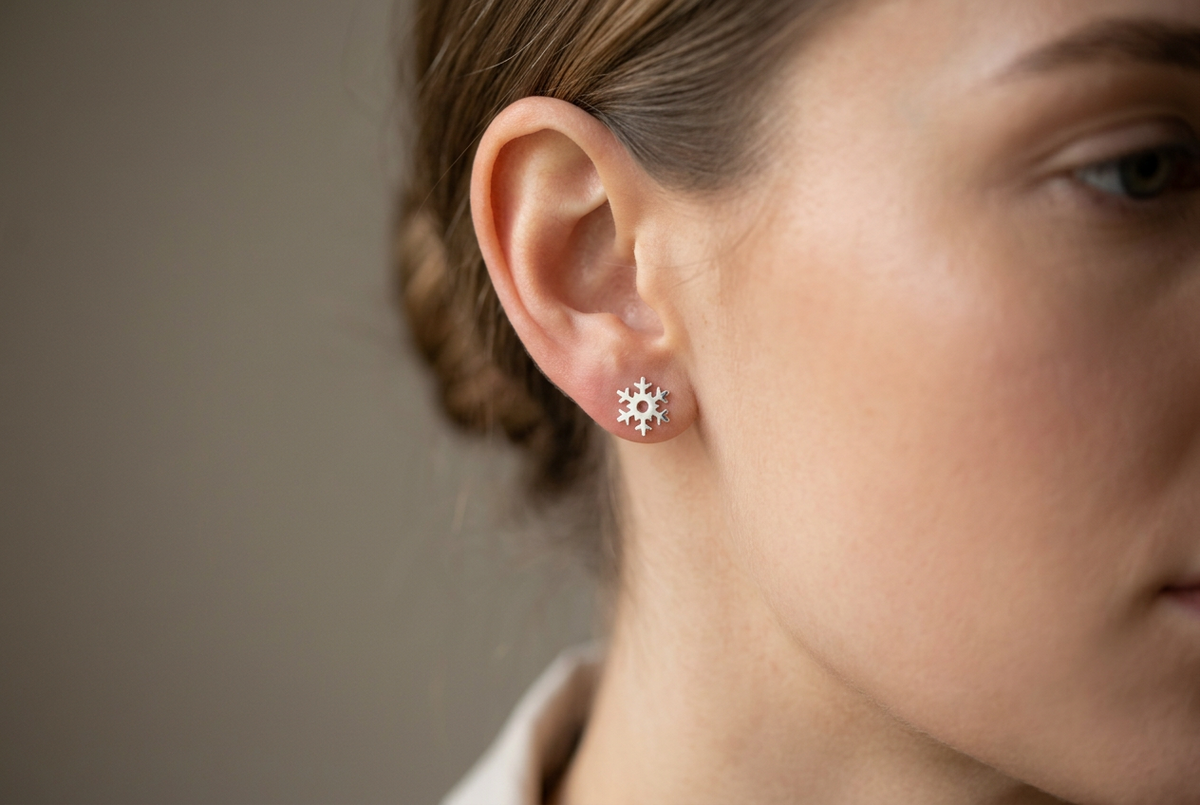 Snowflake Stud Earrings