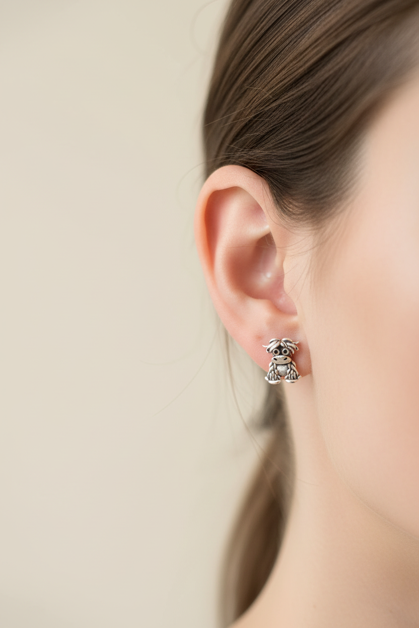 Highland Cow Stud Earrings