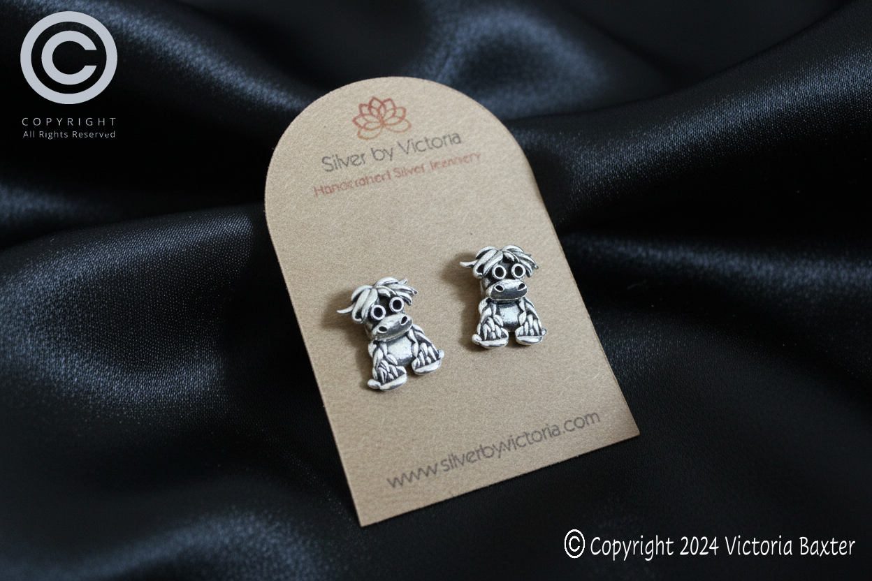Highland Cow Stud Earrings