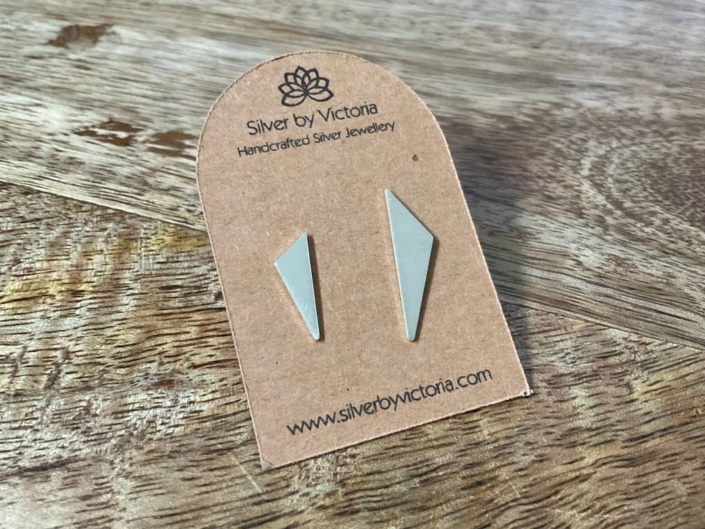 Mismatched Triangle Stud Earrings