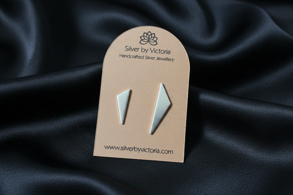 Mismatched Triangle Stud Earrings