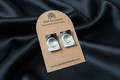 Vintage Rectangle Upcycled Stud Earrings