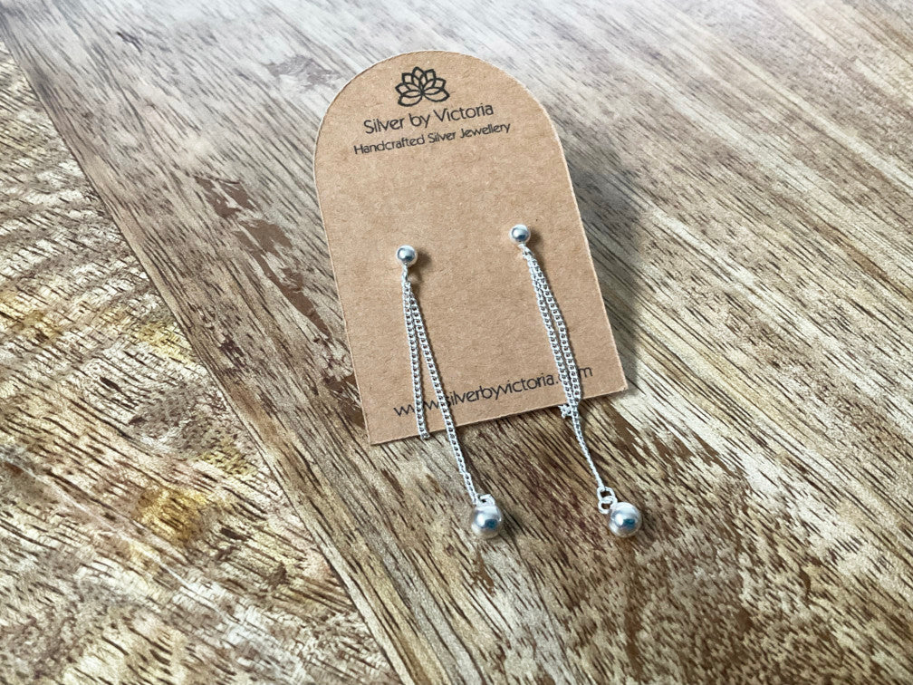 Ball & Chain Stud Earrings