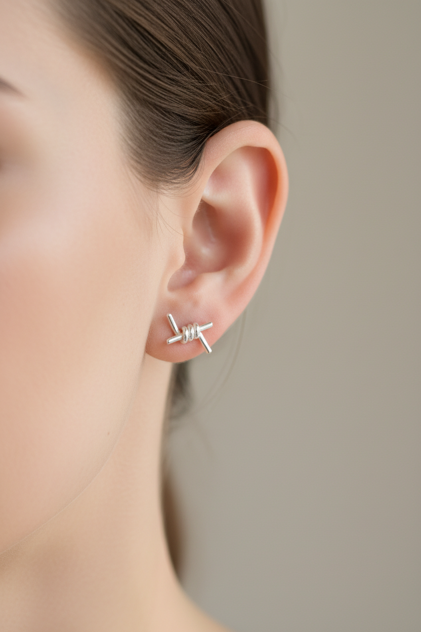 Barbed Wire Stud Earrings