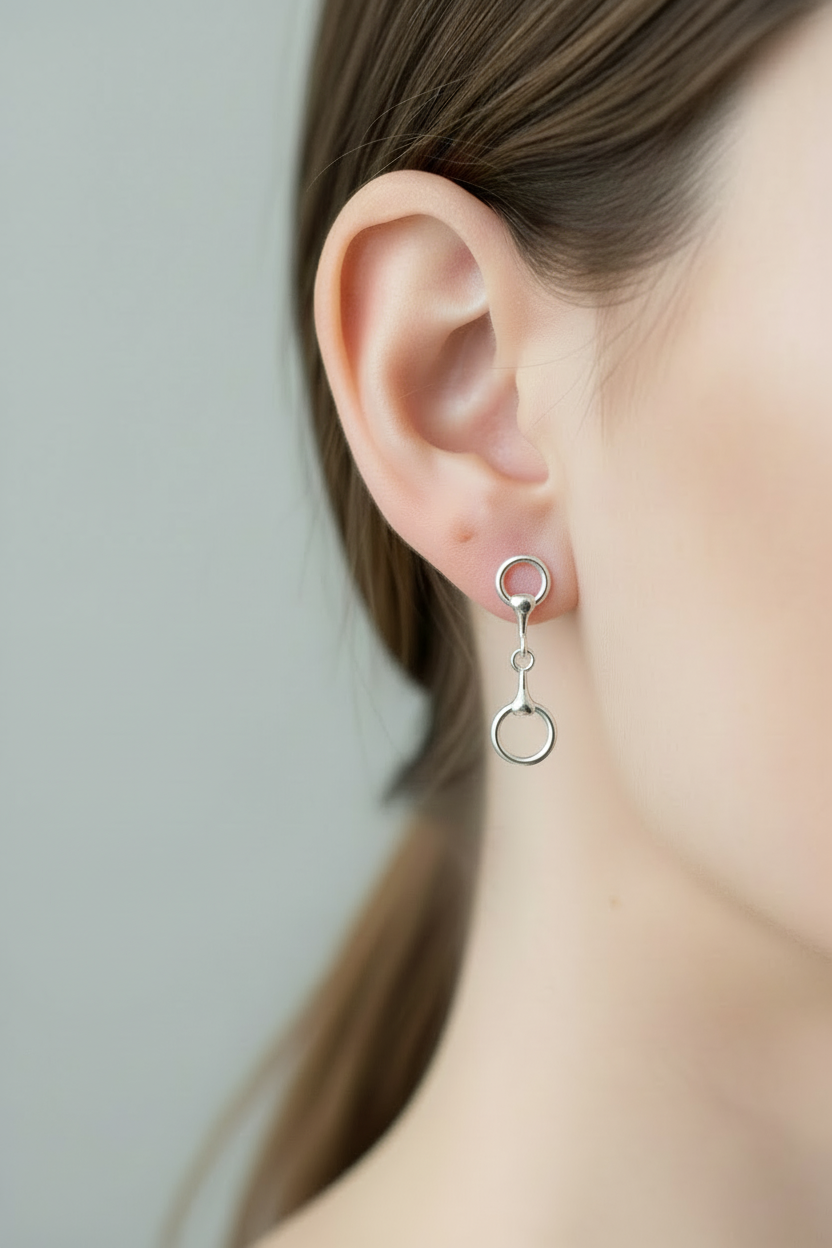 Snaffle Bit Stud Earrings