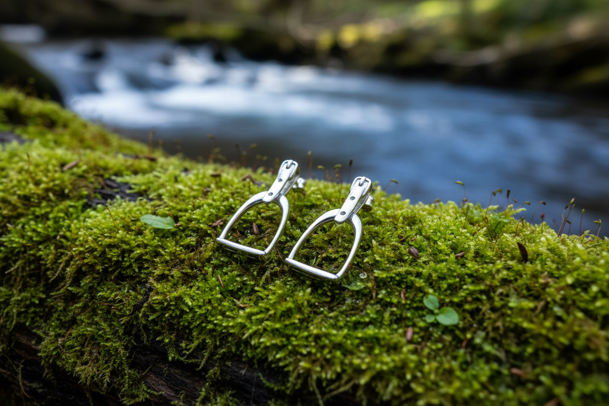 Stirrup Stud Earrings