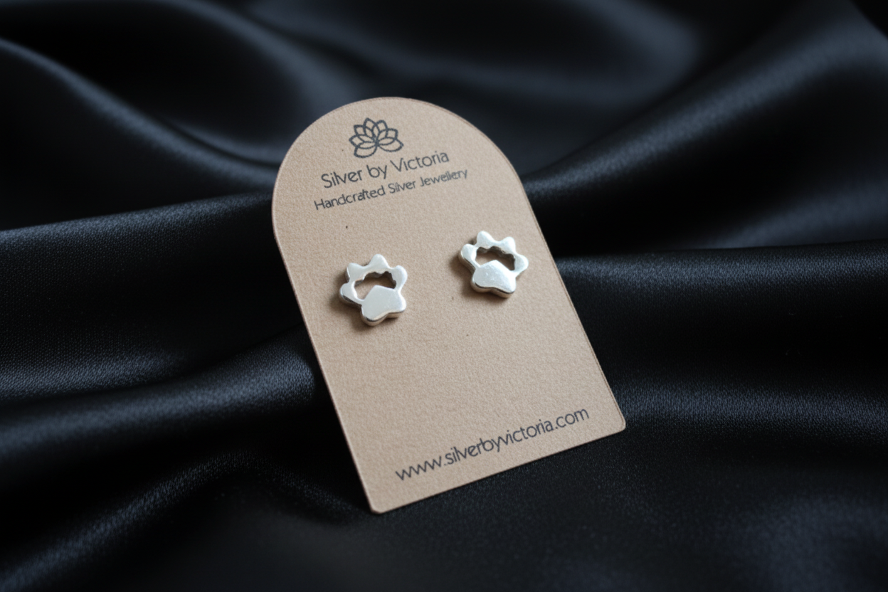 Paw Print Stud Earrings