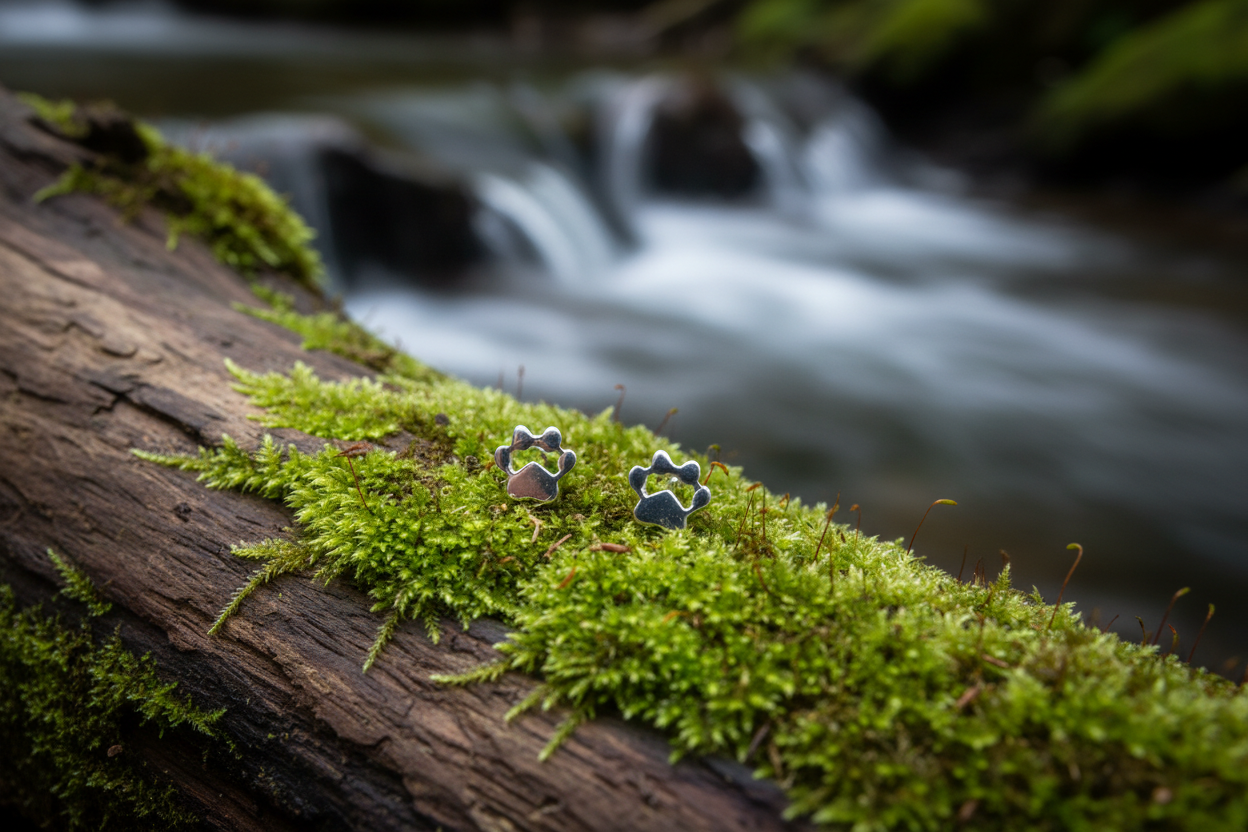Paw Print Stud Earrings
