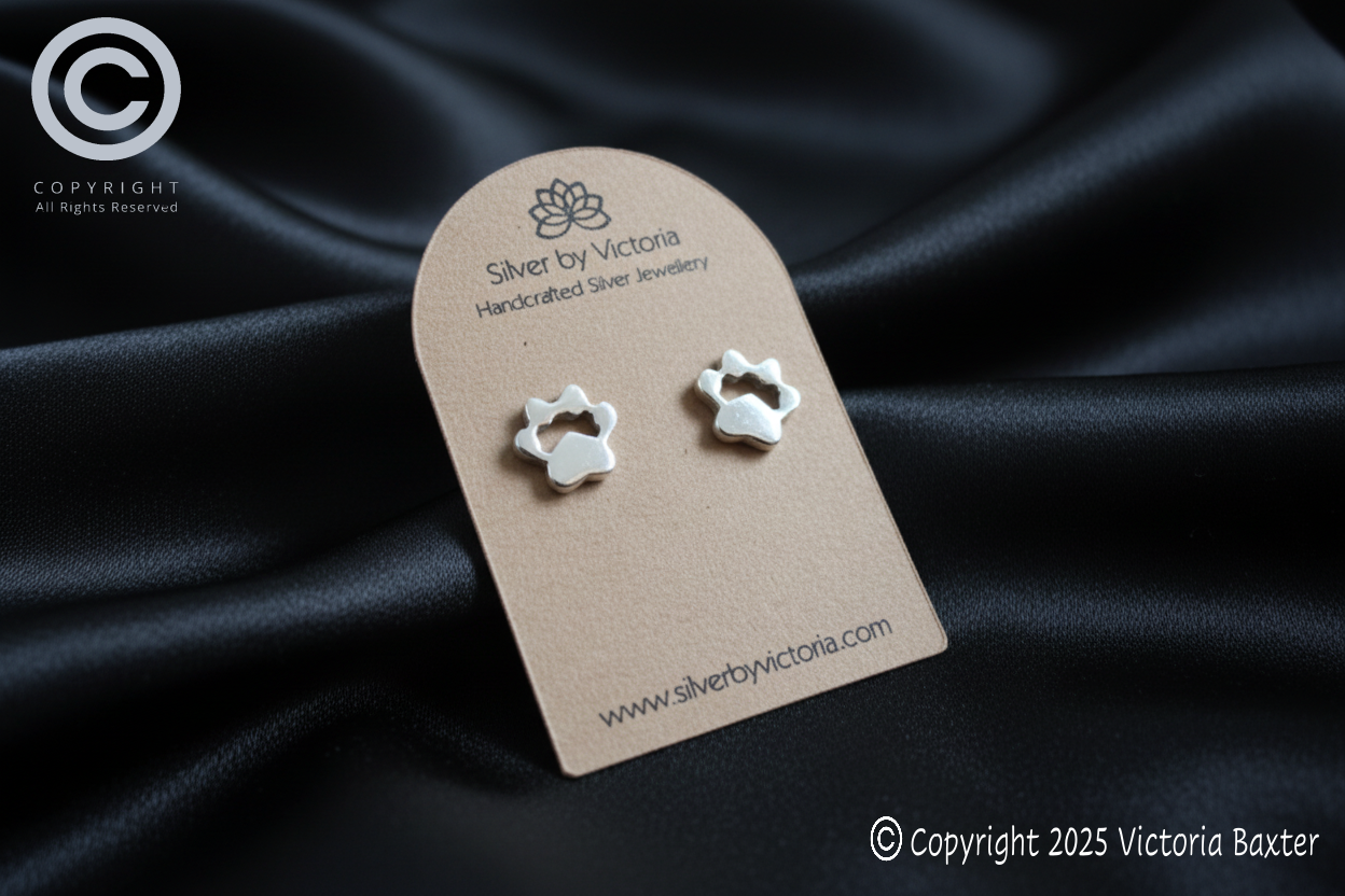 Paw Print Stud Earrings