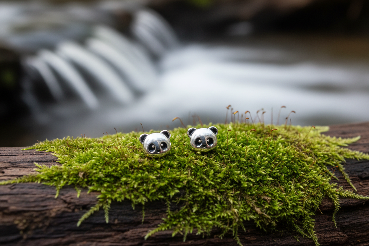 Panda Stud Earrings
