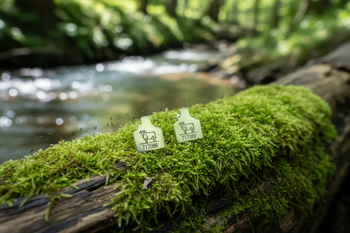 Cow Tag Stud Earrings - Personalised