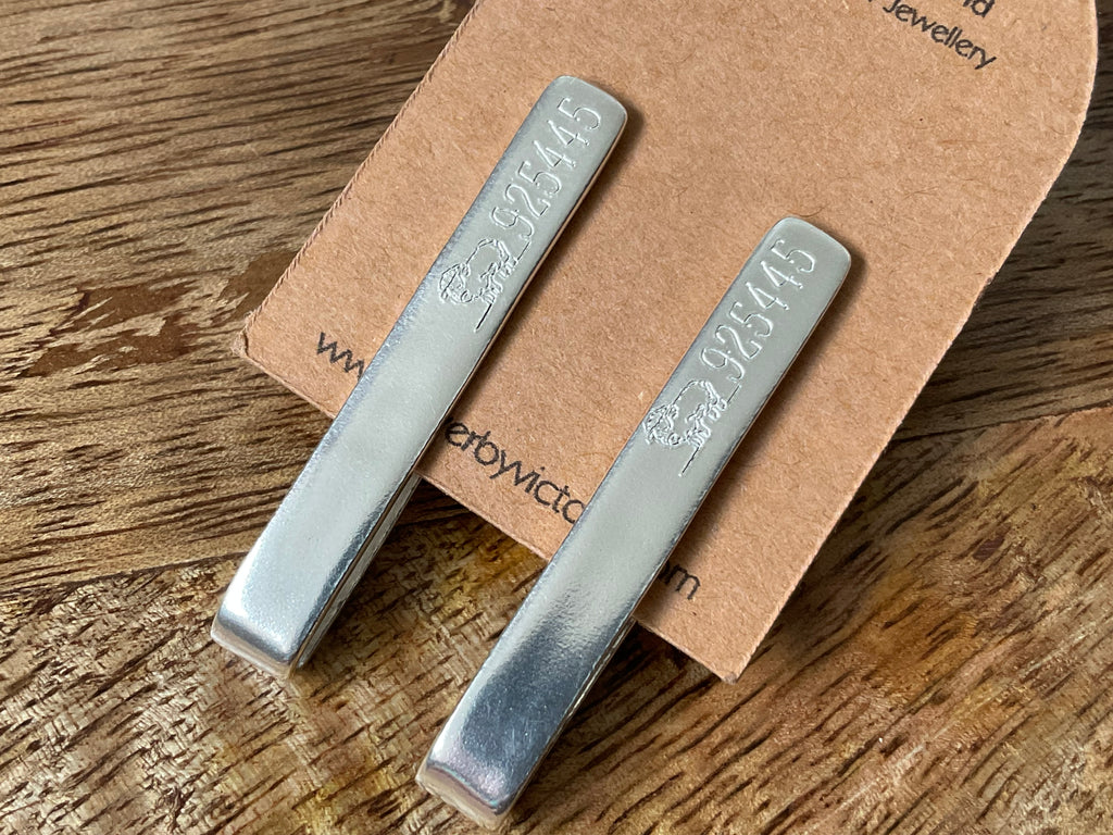 Sheep Tag Stud Earrings - Personalised