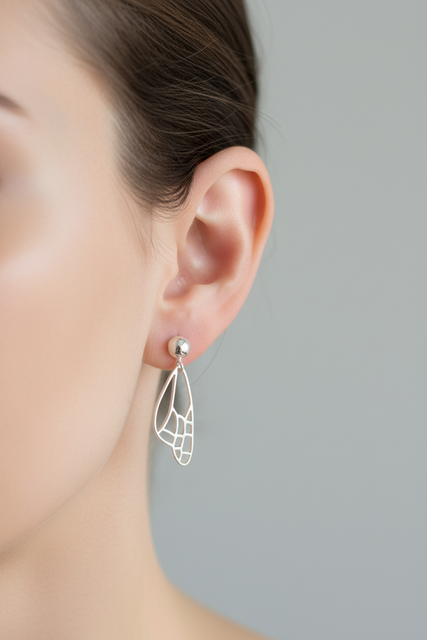 Butterfly Wing Stud Dangle Earrings