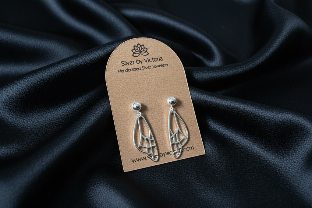 Butterfly Wing Stud Dangle Earrings
